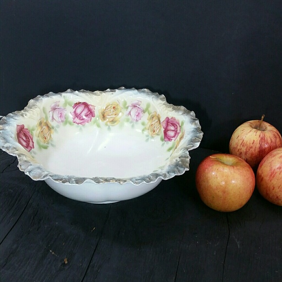 Royal Bayreuth Antique Porcelain Bowl Rose BAVARIA - Picture 2 of 8